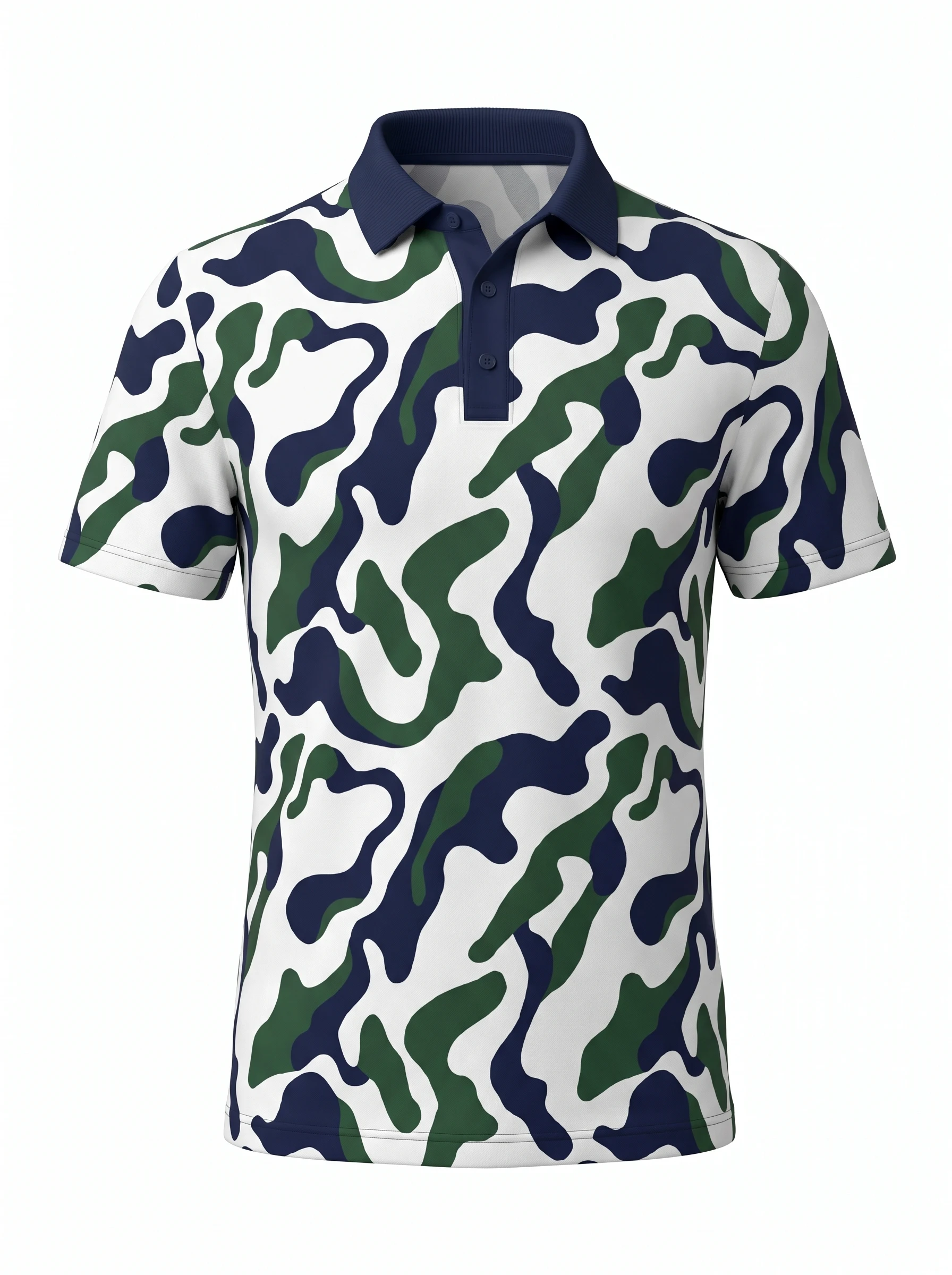 Abstract prints on custom golf apparel