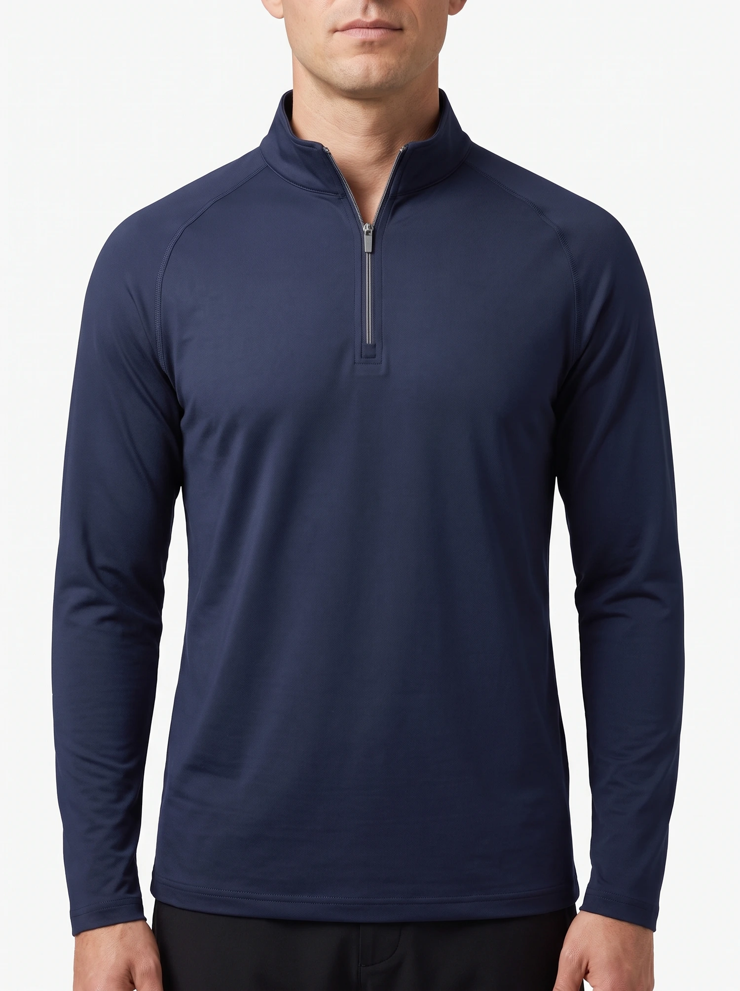 Precision Quarter Zip — studio construction detail