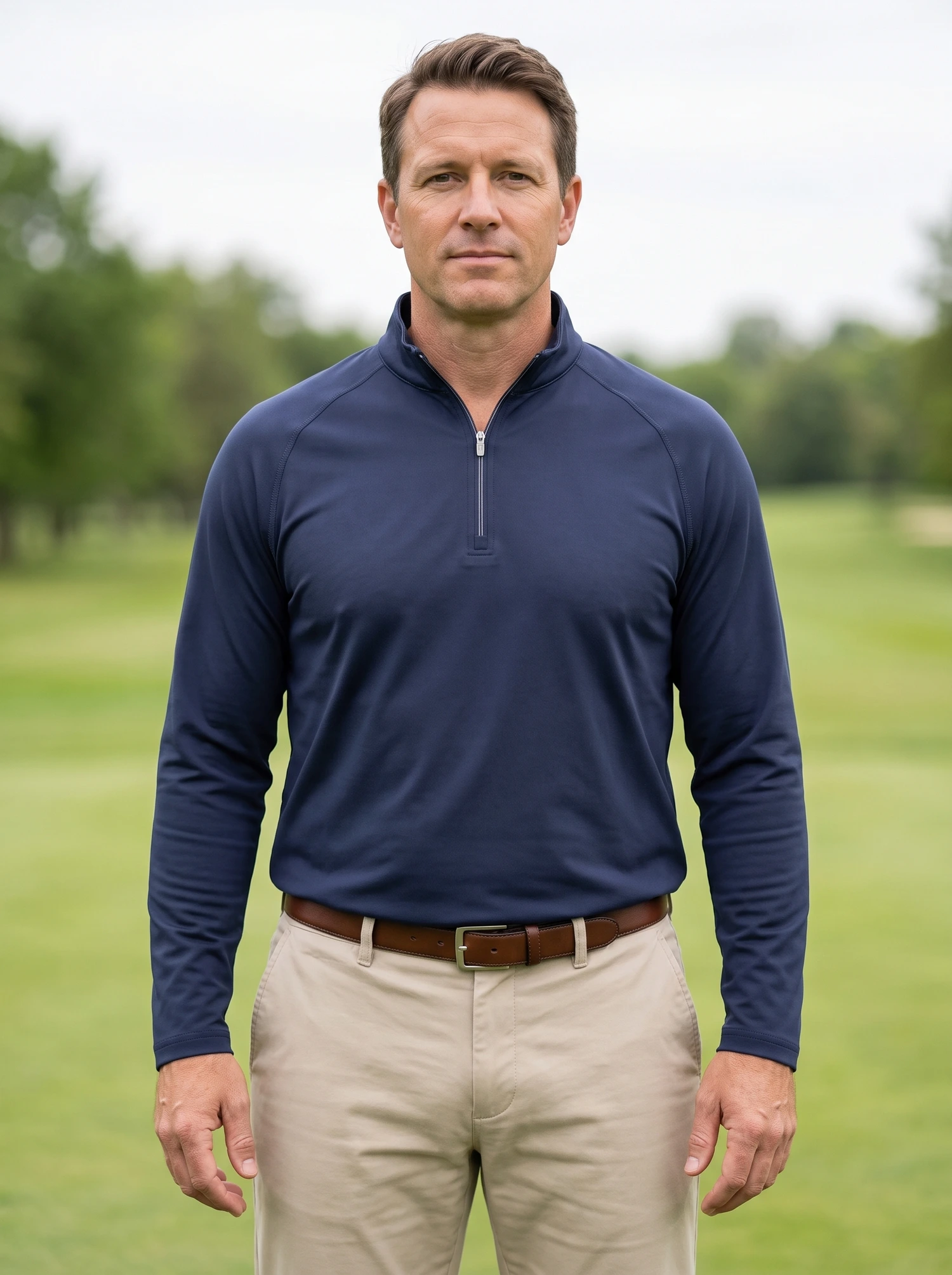 Precision Quarter Zip — outdoor worn reference